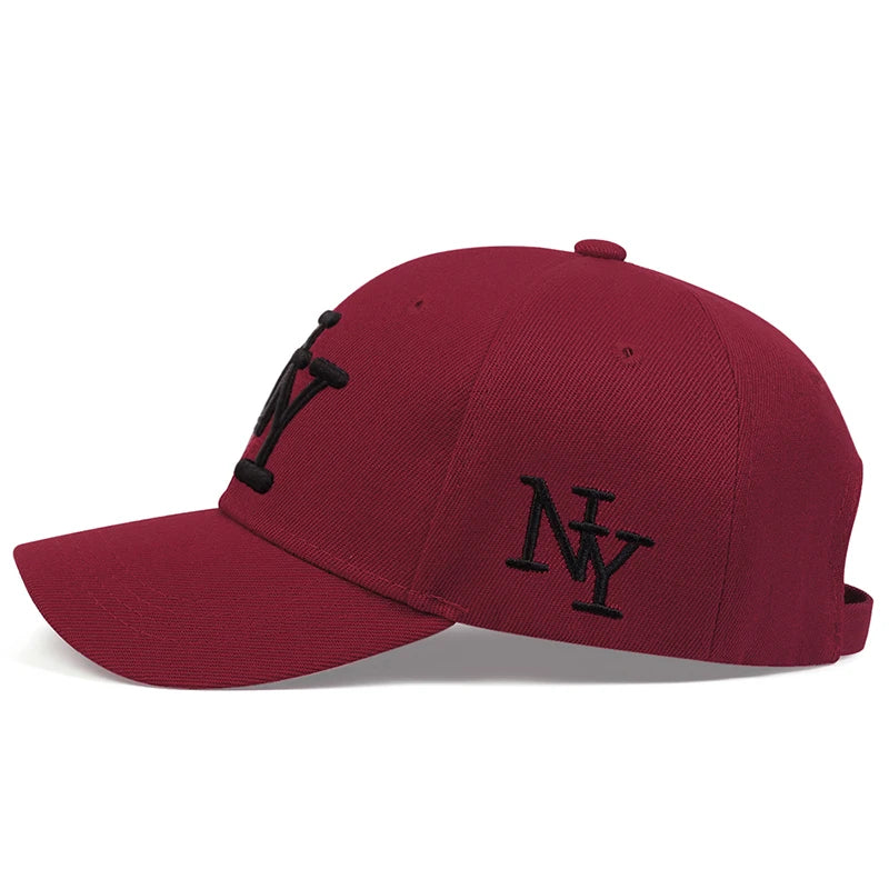 Unisex NY Letter Embroidery Baseball Caps Spring Autumn Outdoor Adjustable Casual Hats Sunscreen Hat