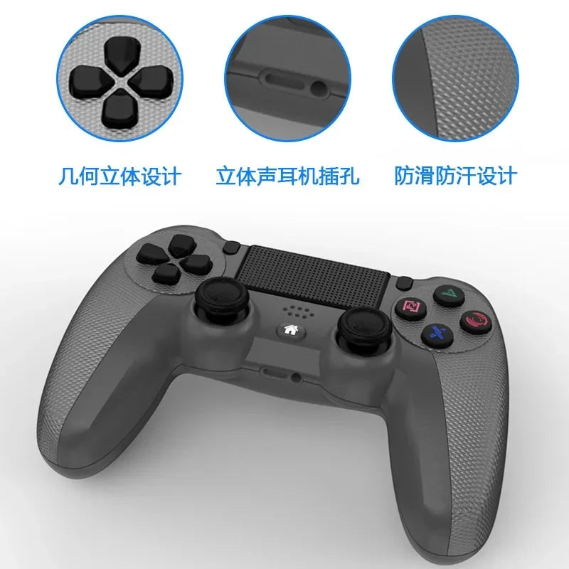 Kabelloser Controller für PS4 V2 Playstation 4 Remote Game Joystick LED-Schild Kompatibel mit PS4 Command Console