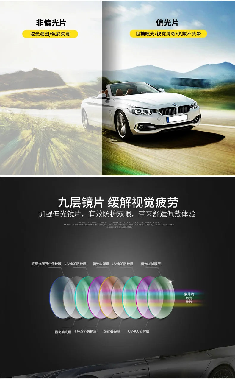 6 In 1 Polarized Sunglasses Men Women Magnetic Clip On Glasses TR90 Optical Prescription Eyeglass Frames Magnet Clips