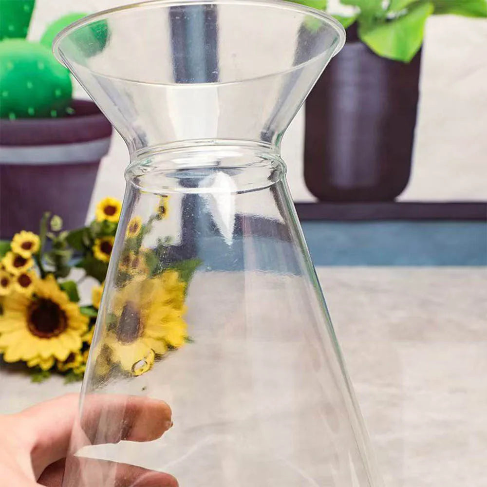 1 vase en cristal d'imitation, vase en plastique transparent créatif anti-chute, pot de fleurs transparent durable, vases de décoration modernes pour la maison
