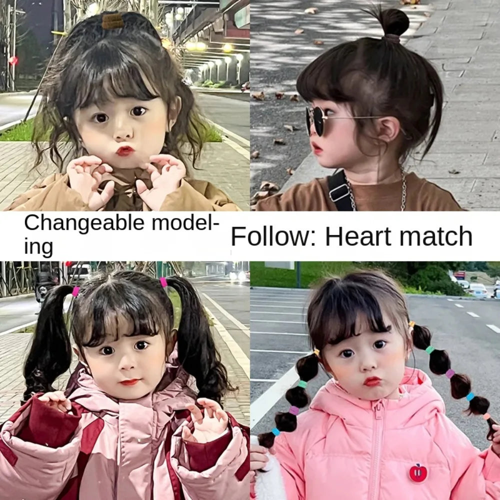 Lot de 100 bandeaux pour enfants marron et noir, mini élastiques mignons, corde à cheveux couleur bonbon, anneau à cheveux coréen sans danger, couvre-chef pour enfant