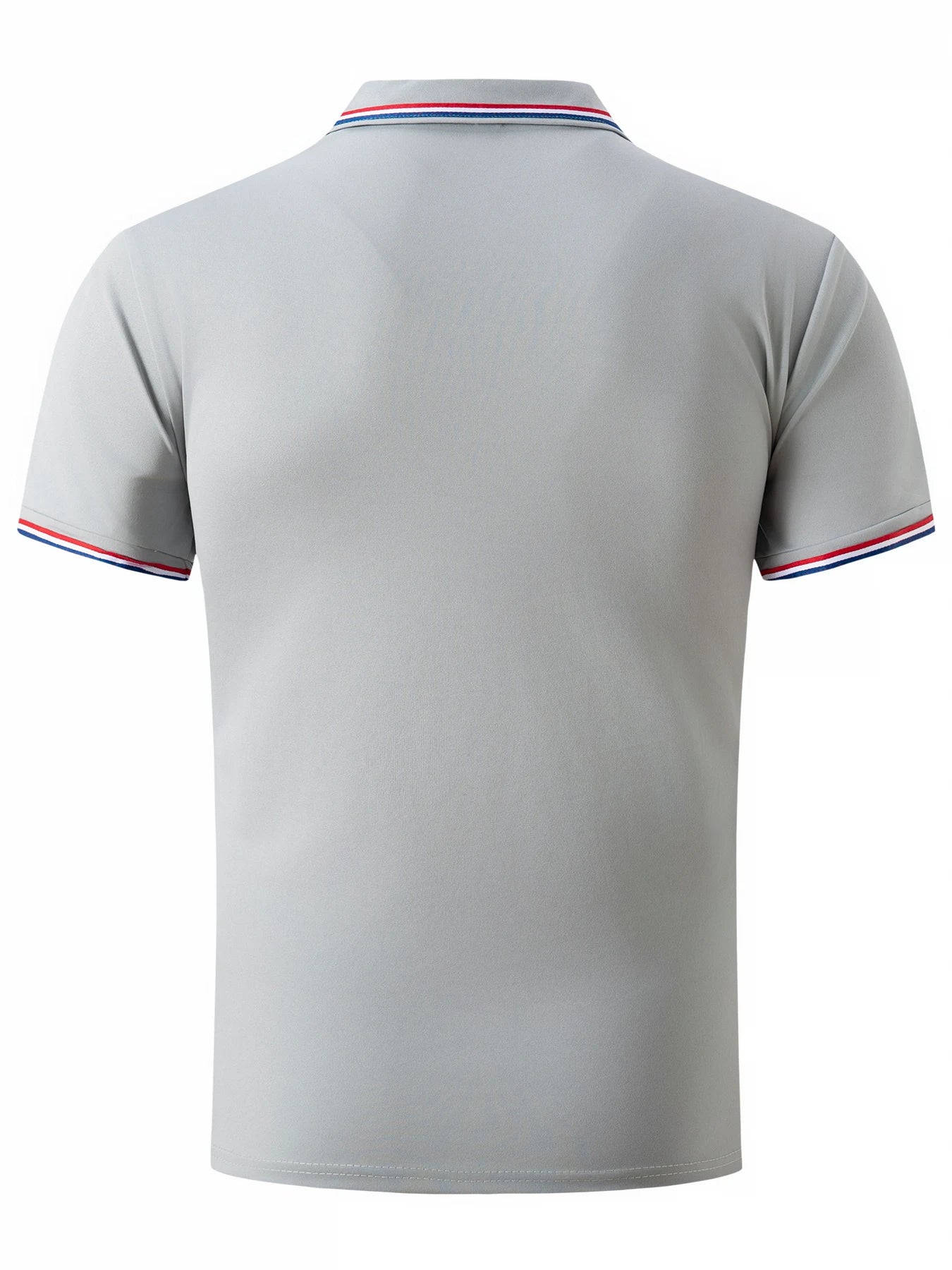 Men's Quick-Drying Solid Color Polo Shirt Summer Elastic Collared Short-Sleeved Sports T-Shirt for Active Wear