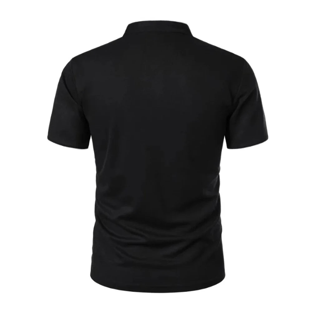 Herren Poloshirt Kurzarm Einfarbig T-Shirt Streetwear Sport Schnelltrocknend Atmungsaktiv Basic Freizeitshirt Oberteile