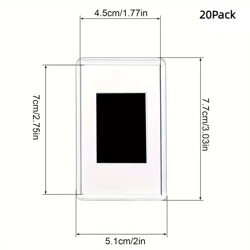 Small photo frame 12/20Pcs Blank Photo Frame Insert Fridge Magnets, Mini Magnetic Refrigerator Photo Picture Frames