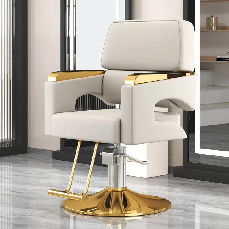 Chaise de Salon de Luxe Lifter, Protecteur en Métal, Dossier, Chaise de Barbier Pivotante, Fauteuil Confortable Nordique, Cadeira De Cabeleireiro, Mobilier de Salon