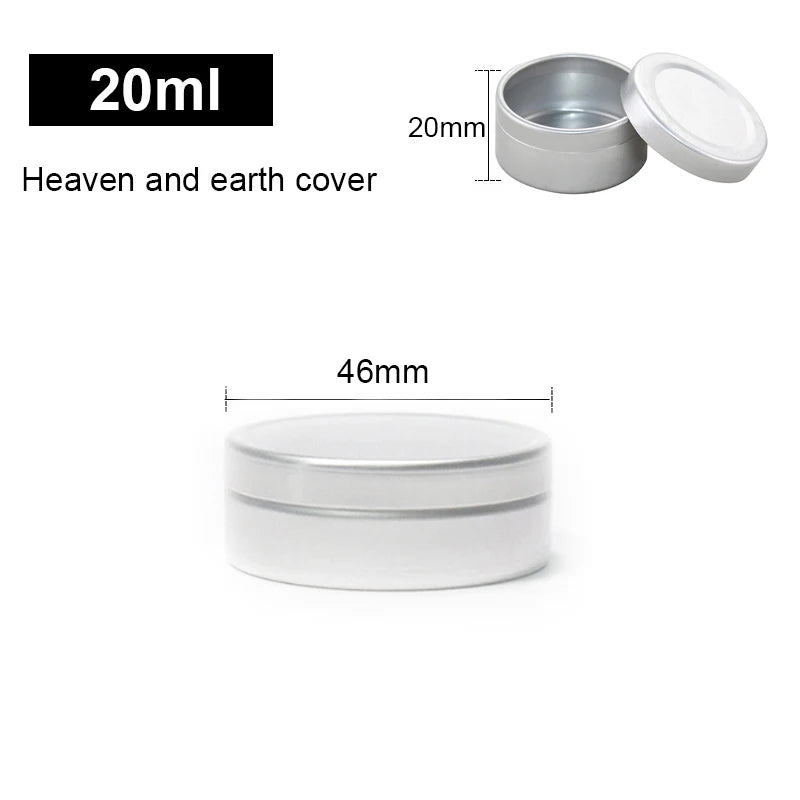 5 ml 10 ml 15 ml 30 ml 50 ml 80 ml round aluminum box tin can screw lid storage scented candle lip balm oil empty jar 10 pcs