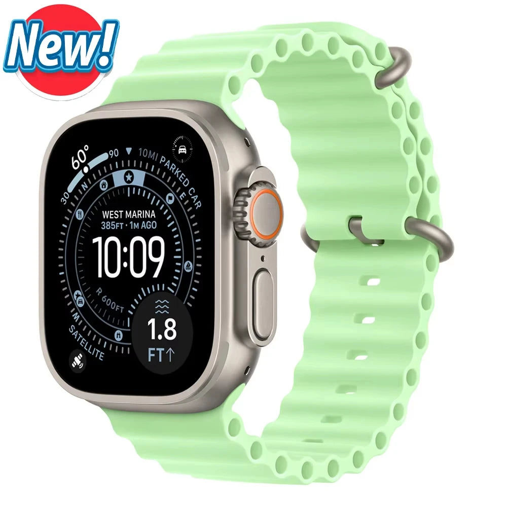 Offizielles Ocean Armband für Apple Watch Ultra 3 2 49mm 46mm 44mm 40mm 42 41 45 Sportarmband iWatch Series 11 10 9 7 8 6 SE3