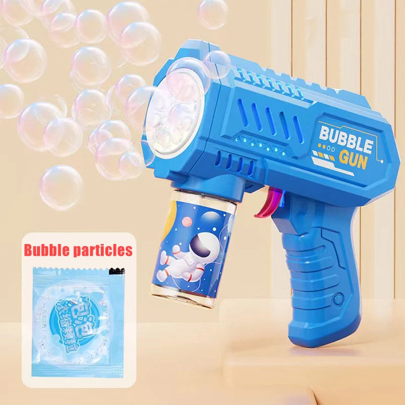 Vollautomatische Blasenpistole Raketen-Blasenmaschine Automatischer Gebläse mit Blasenflüssigkeit Spielzeug für Kinder Strand Outdoor-Blasengeschenke