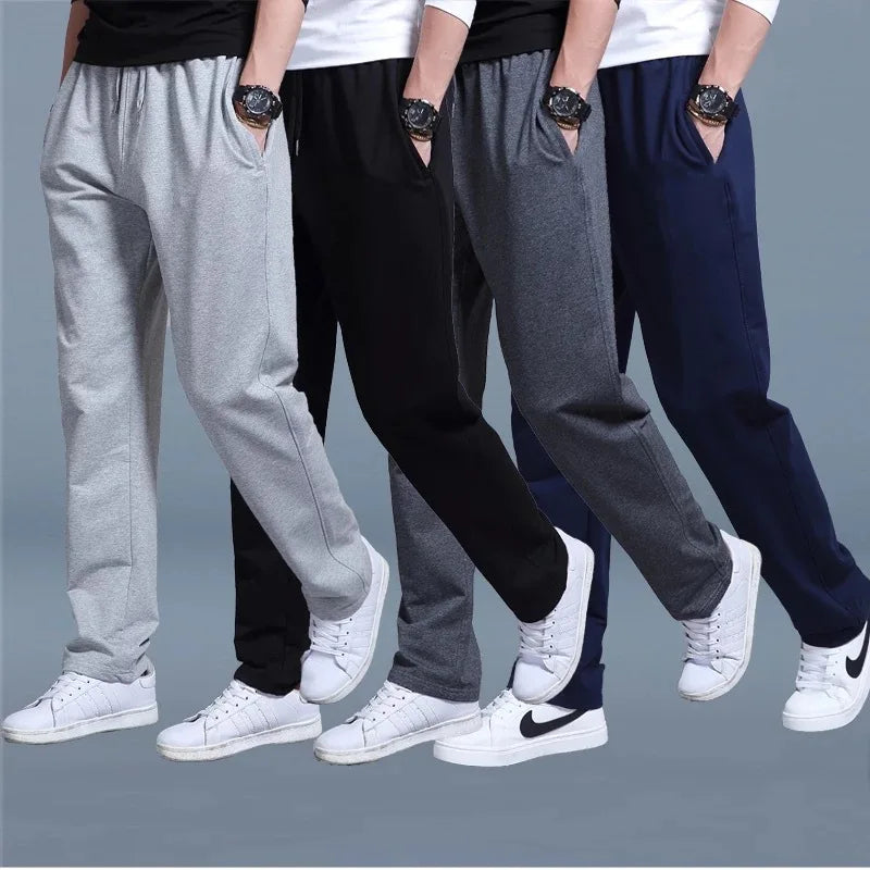 2025 neue Jogginghose Herren Trainingshose Sportbekleidung Gestrickter Trainingsanzug Sporthose Hose Weites Bein Kleidung
