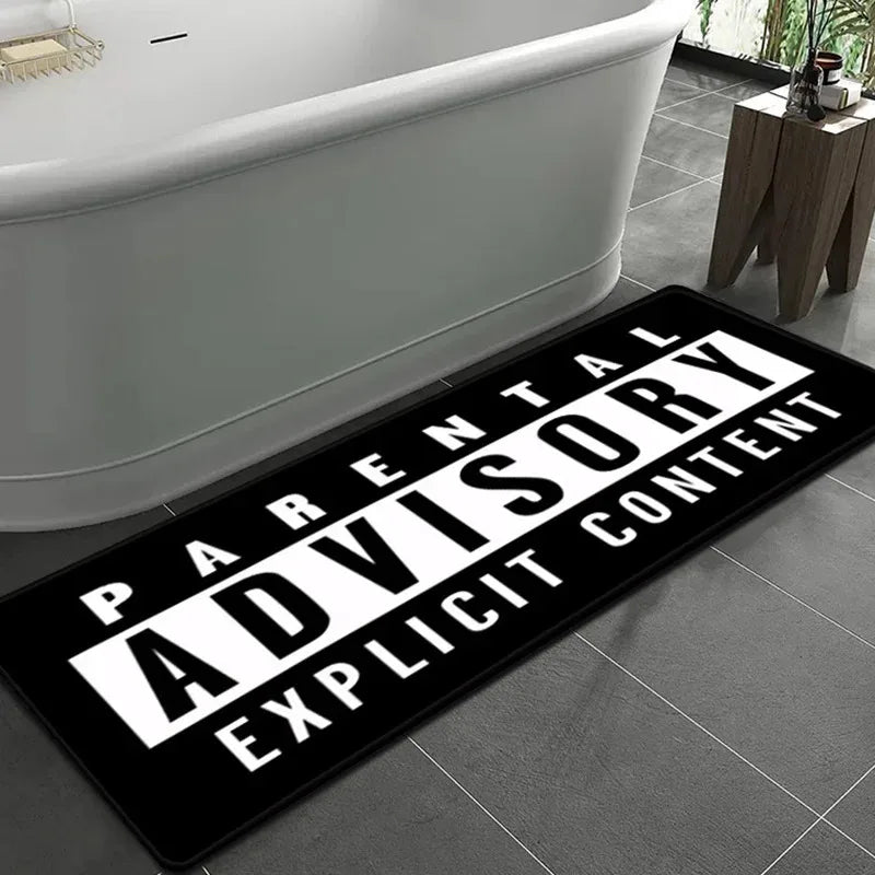 VIKAMA Creative Letter Print Rug, Non-Slip Machine-Washable Kitchen Mat, Suitable For Living Room And Bedroom Entrances