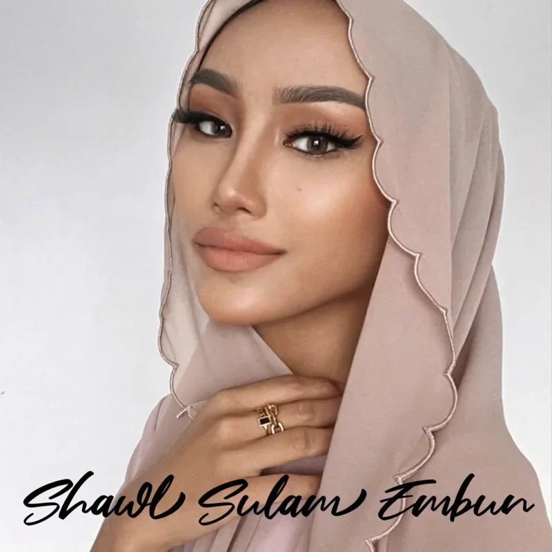 Châles Hijab en mousseline de soie pour femme, écharpe en dentelle, foulards unis, foulards pour femme, voile musulman 70*180cm