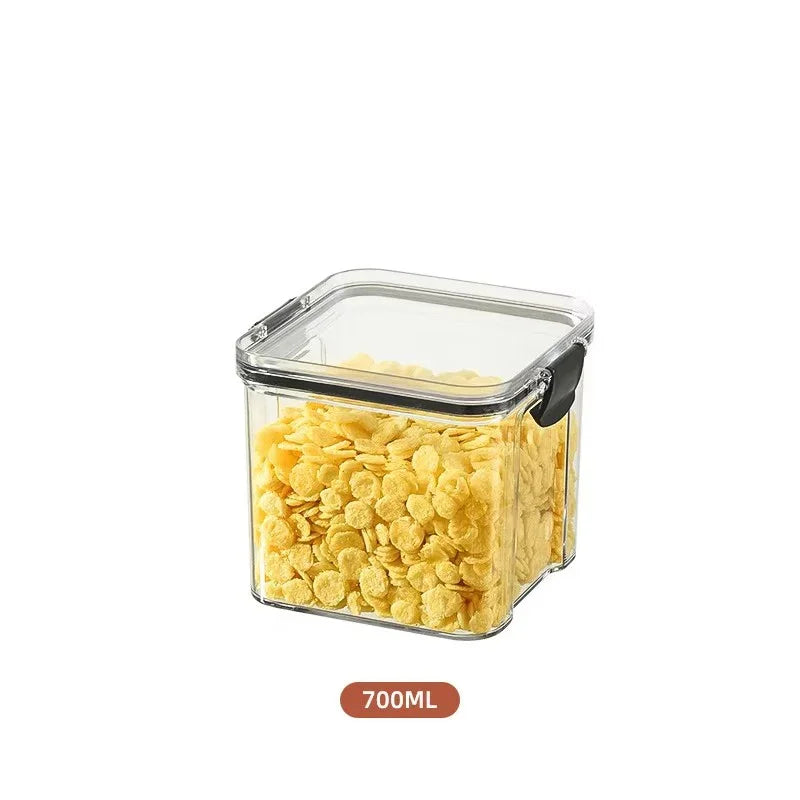 Bocaux scellés de 460 à 1800 ml, organisateur de cuisine pour le stockage des céréales, grand réservoir en plastique, boîte de rangement étanche à l'humidité, bocaux à condiments ménagers