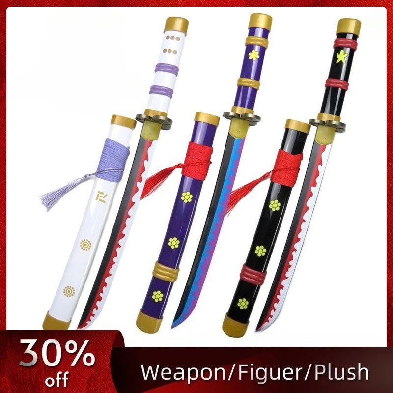 42cm/16.53in Anime Zoro Katana Épées Modèle Samurai Accessoires Cosplay Périphériques En Bois Avec Fourreau Ornements De Collection Jouets Garçons