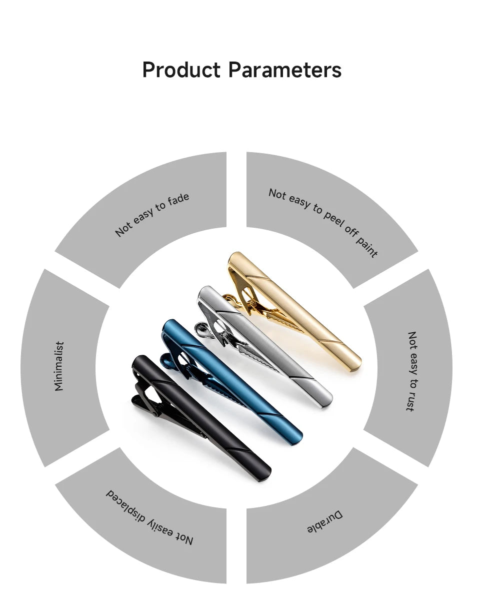 Pince à Cravate Minimaliste Pour Homme Pince à Cravate Pour Chemise Homme Boîte Cadeau Fête Professionnel Bijoux Boutons De Manchette Homme Luxe Avocat Mode Homme