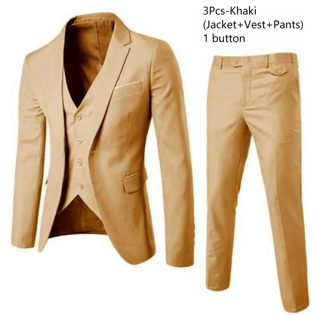Suits For Men 3 Pieces Set Elegant Wedding  Fashion Classic Full Jackets Vest Pants Blazers Outfit 2025 Formal Costume