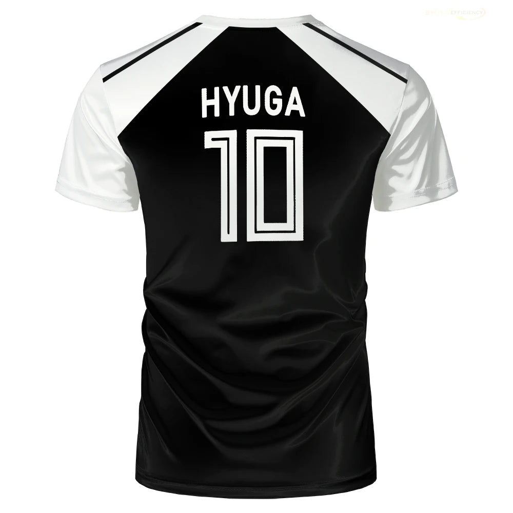 Captain Tsubasa Anime Tshirt Hyuga Animation Cosplay Short-sleeved 3D Printed Football Jersey T-shirts Mens Designer Clothes