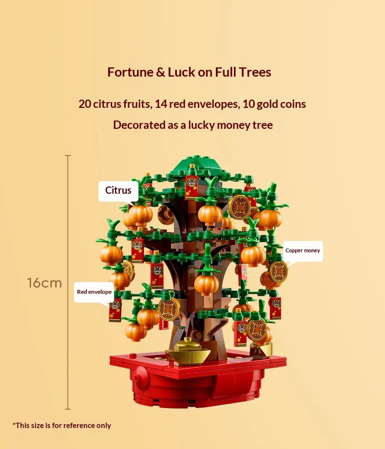 Lego Bausteine Festival-Serie 40648 Geldbaum Jungen und Mädchen Kinderpuzzle Baustein-Spielzeug Valentinstagsgeschenk
