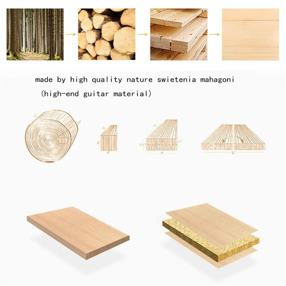 Kalimba Musikinstrument Daumenklavier 17 Tasten Mahagoni Holz Fingerklavier Kombinationsgeschenke für Kinder Tragbares Mbira Fingerklavier