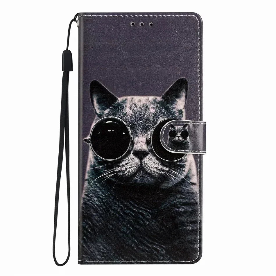 Joli étui à fleurs peintes pour Samsung Galaxy A03 A04S A05 A05S A06 A13 A14 A16 A23 A24 A25 A34 A35 A36 A52S A53 A54 A55 5G Coque