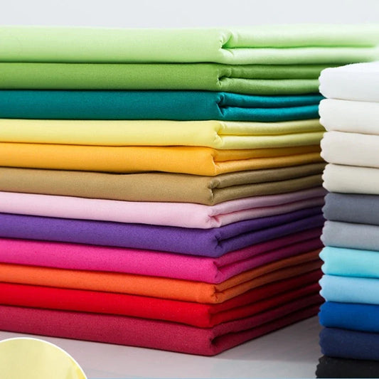 Cotton Poplin Fabric Solid Color Doll Shirt Dress Casual Pants Clothing Design Sewing Cloth Fashion Wholesale Material by Meter