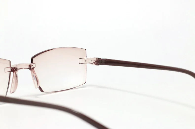 Lunettes de lecture anti-lumière bleue pour femmes, monture sans bords à découpe diamantée, pour hommes, anti-fatigue, hypermétropie, presbytie +1,5
