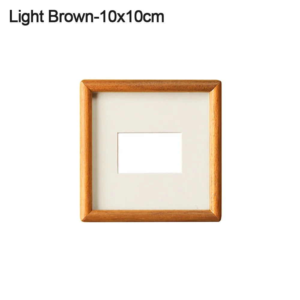 New 6/7/8 Inch Black Walnut Photo Frame Simple Handmade Mortise Tenon Photo Frame Real Wooden Picture Frame