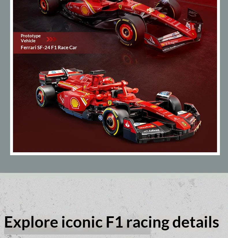 Célébration de Noël Lego 77242 Voiture de Course F1 Ferrari SF-24 Jouets pour Enfants Cadeau de Noël