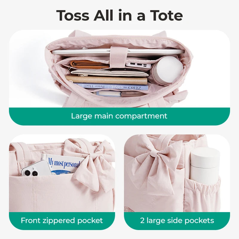 BAGSMART Vielseitige Reise-Tragetasche für Damen, Pendeltasche, mehrere Taschen, Umhängetasche, College-Schultasche, Schultertasche