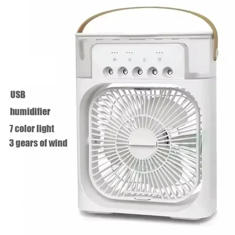 Ventilator Tragbarer Luftkühler Klimaanlage Luftbefeuchter mit 500 ml Wassertank Leiser Nebel-Wassersprühventilator für Zuhause, Zimmer, Camping, Auto, Büro