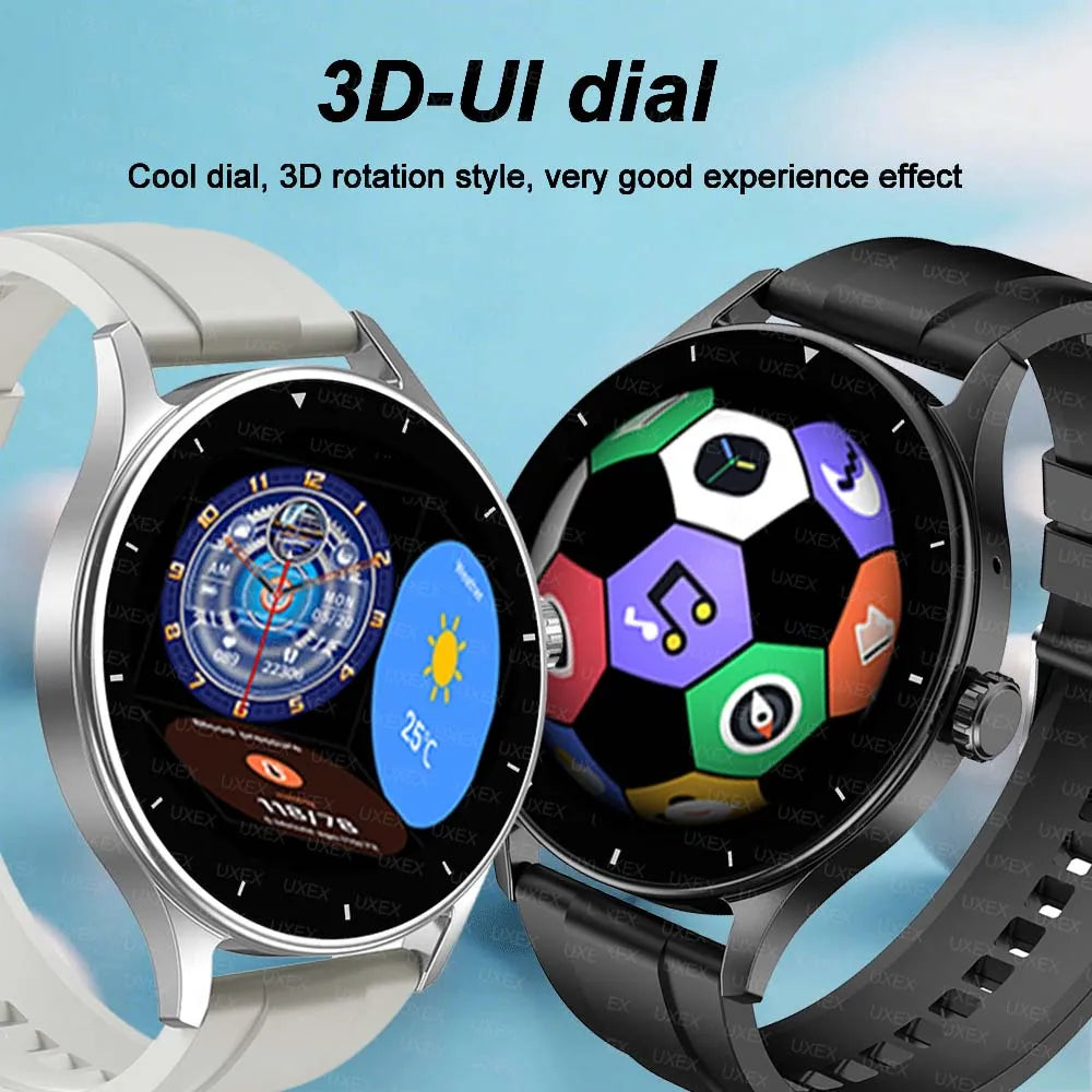 Mode Smartwatch Plus 1.55 HD Für Herren und Damen App-Steuerung BT Anruf Gesundheits-Tracker Benutzerdefiniertes Foto Überraschungsgeschenk Business-Uhren