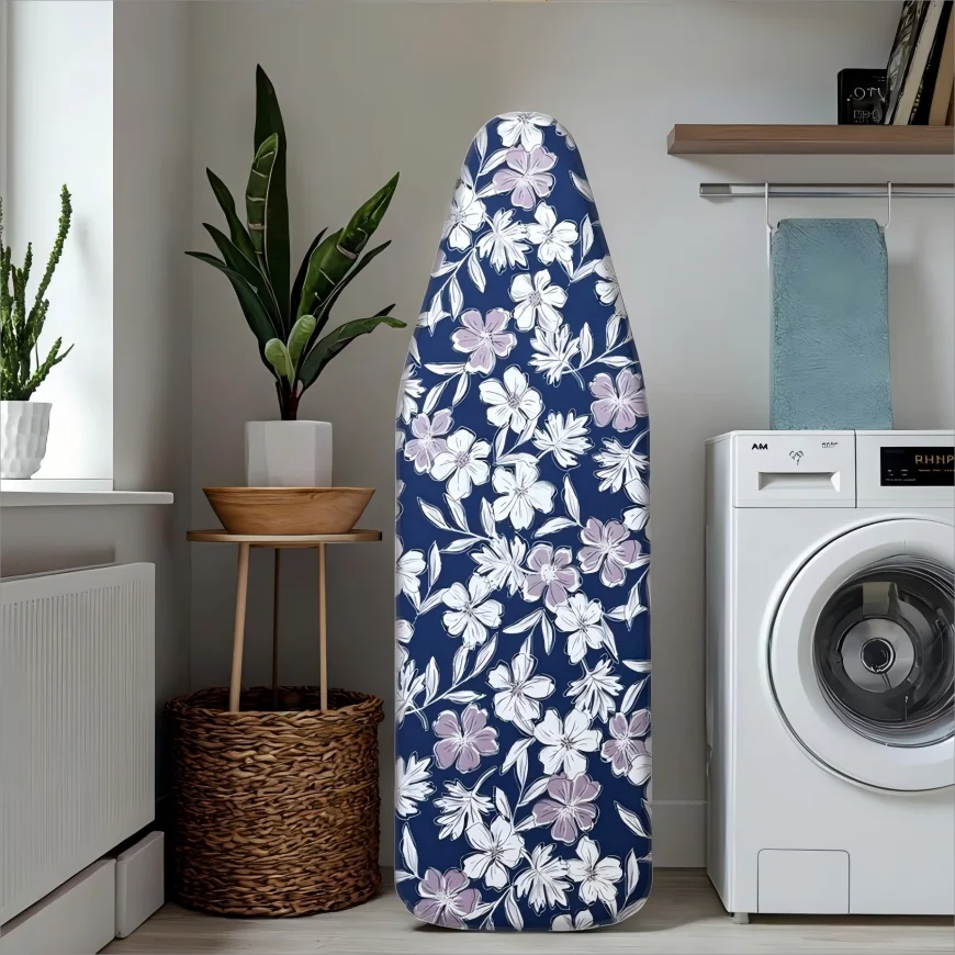 MZXcuin Ironing Board Covers (140x50 cm) Drawstring Tightening with Thick Felt Padding, Easy Fit, Scorch Resistant