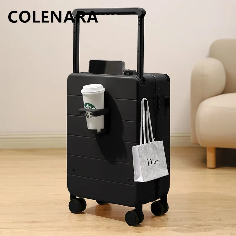 COLENARA Gepäck Neu 20"24" Herren Aluminiumrahmen Boarding Box Damen ABS + PC Trolley Koffer "26 Zoll Handgepäck Reisekoffer