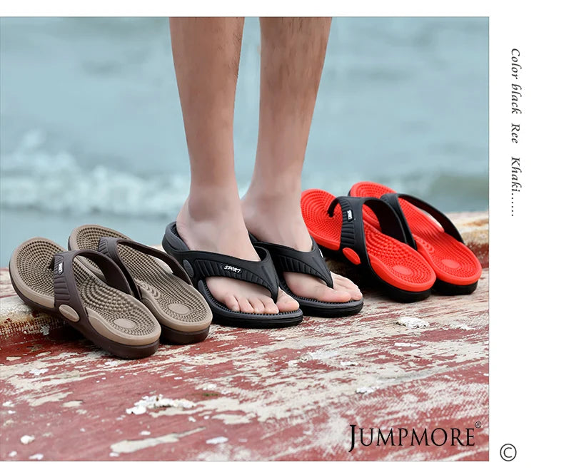 Tongs de Massage Hommes Pantoufles d'Été Sandales de Plage Confortables Hommes Chaussures Décontractées Mode Hommes Tongs Chaussures Tendance 2023