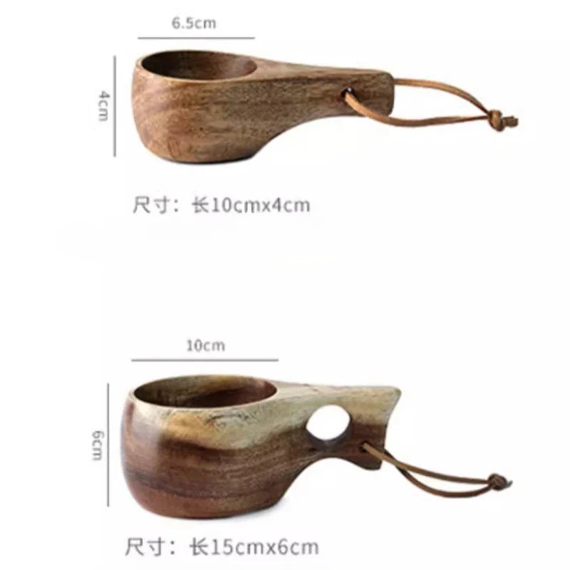 Holz Finnland Tasse Kreativ Outdoor Camping Reise Holzbecher Nordischer Stil Handgemachte Milch Kaffee Bar Bierkrüge