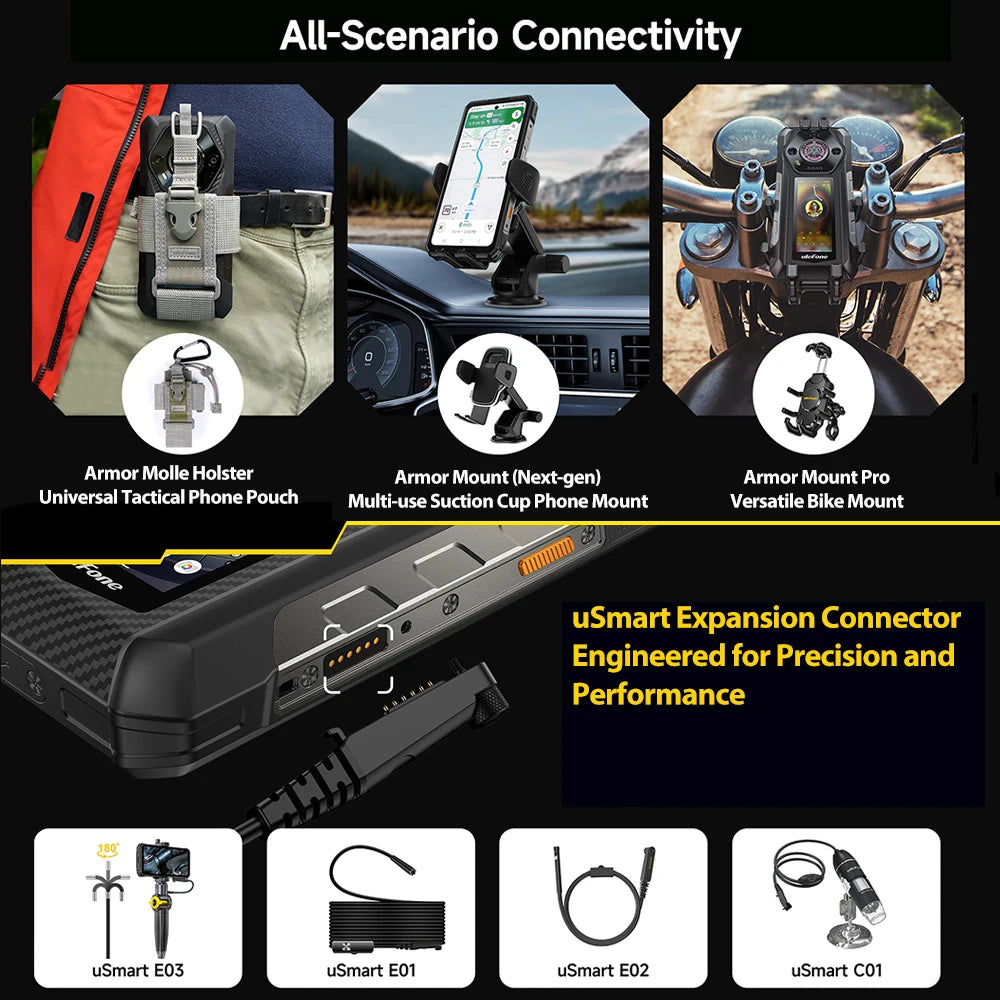 Ulefone Armor 30 Pro 5G Outdoor-Smartphone Android 14 6,95" 120Hz 32GB+512GB 12800mAh Nachtkamera 64MP NFC