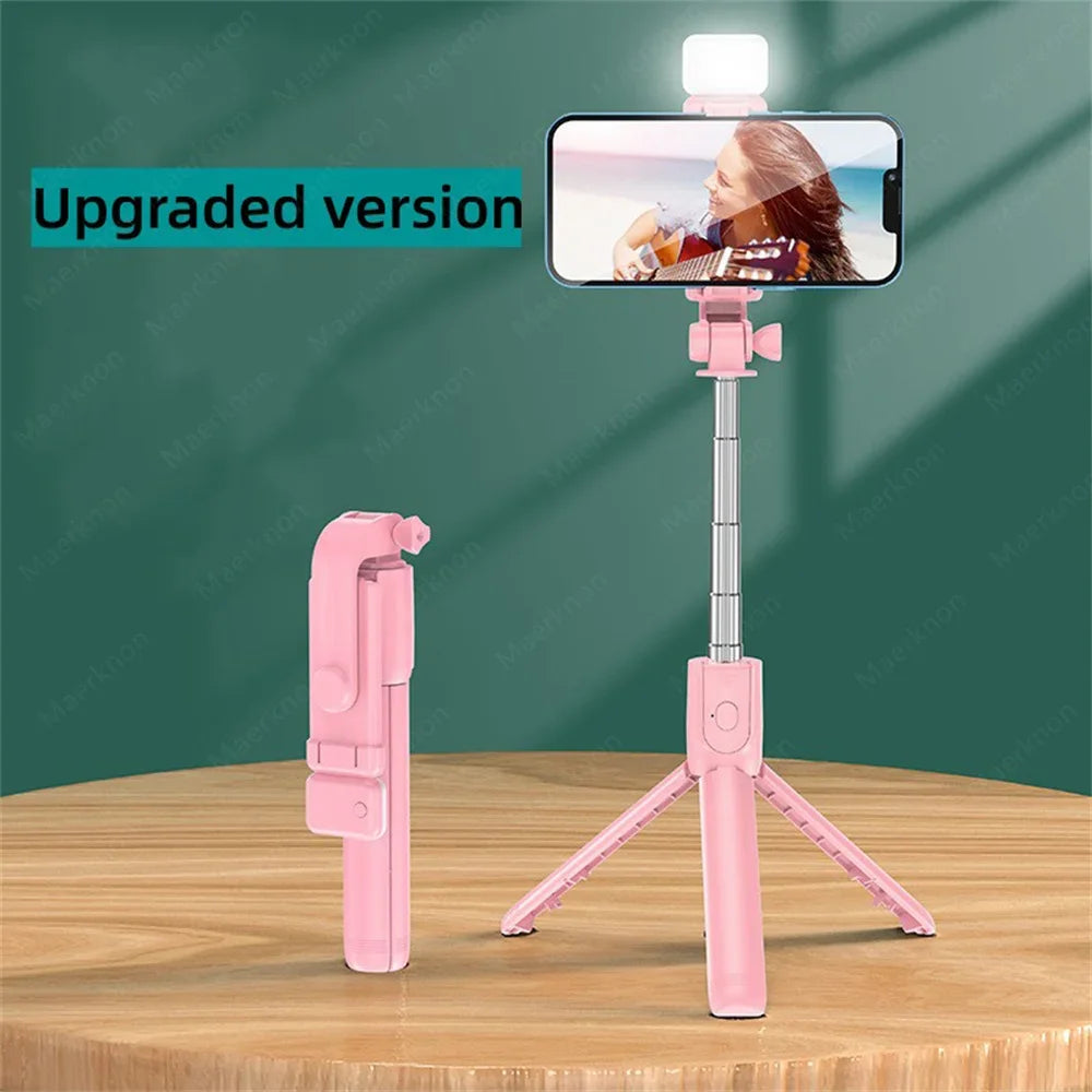 Wireless Bluetooth Selfie Stick Portable Tripod Stand Multifunctional Tripod With Wireless Remote Shutter For IOS Android Phone