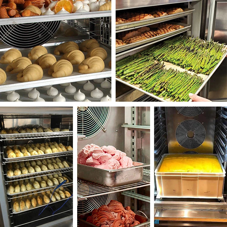 Armoire de congélation rapide 1400L –45°C en acier inoxydable de qualité commerciale pour viande, fruits de mer, boulangerie, personnalisée