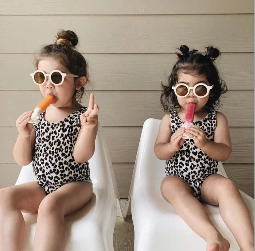Accessoires pour bébé Nouvelle Lunettes de soleil Rétro pour bébé Couleur unie Anti-ultraviolets Lunettes rondes pour enfants UV400