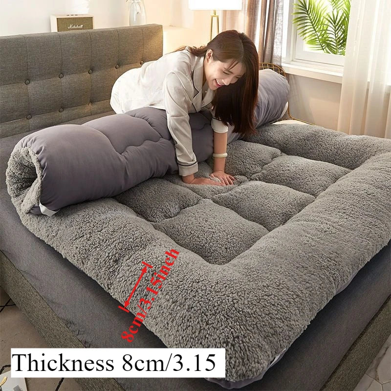 Neueste verdickte warme Lammwolle Matratze Tatami Matratze Studentenwohnheim Matratze Rutschfest faltbar für Schlafzimmer Sofa Bett 매트리스