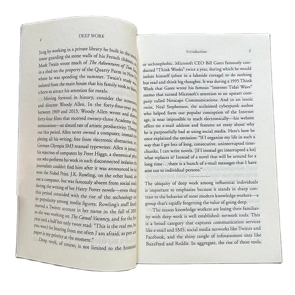 【AUF LAGER】Deep Work Englisches Buch von Cal Newport Regeln für konzentrierten Erfolg in einer abgelenkten Welt Führung & Motivation Bücher