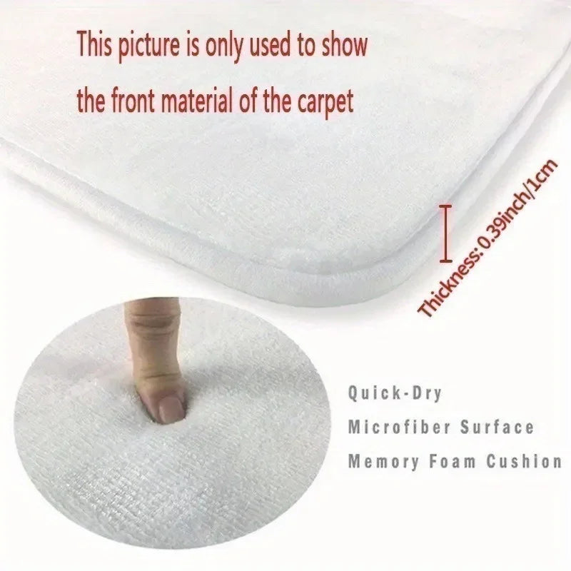 VIKAMA Creative Letter Print Rug, Non-Slip Machine-Washable Kitchen Mat, Suitable For Living Room And Bedroom Entrances