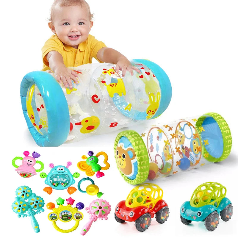 Aufblasbare Krabbelrolle Baby Spielzeug Entwicklung Säugling Rassel Mobiles Spielzeug Spiele Neugeborenen Auto Spielzeug Baby Spielzeug 0 12 Monate