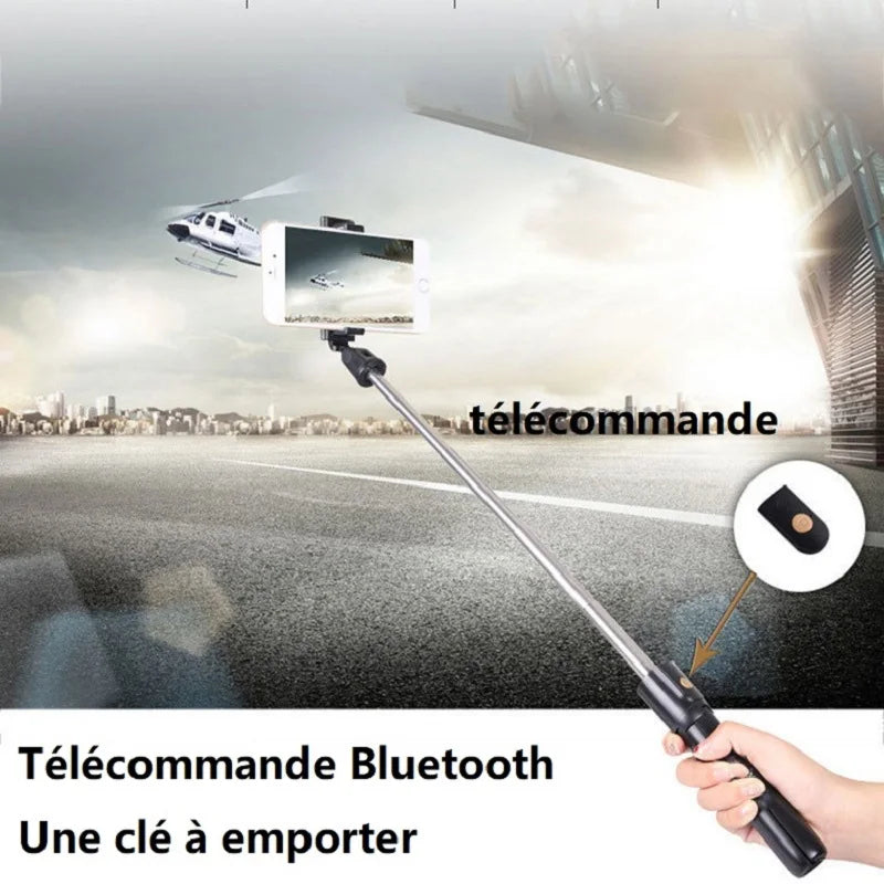 Kabelloser Bluetooth Selfie Stick Faltbares Stativ Tragbare Handy-Stative Ausziehbar für iPhone Xiaomi Huawei Phone Video Live