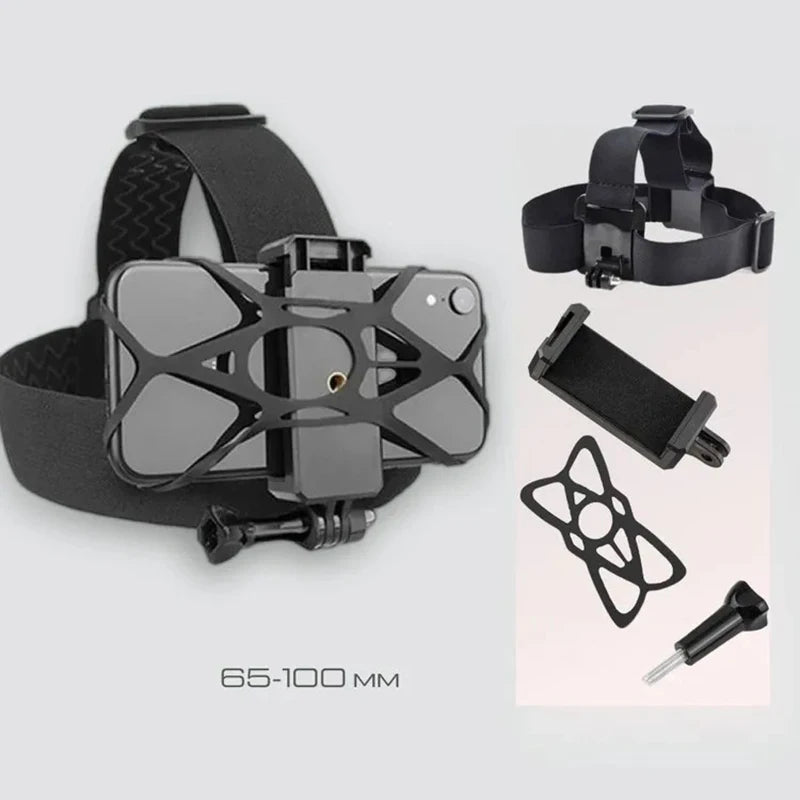 Support de téléphone pour casque, vidéo à la première personne, serre-tête pour téléphone, smartphone, caméra d'action