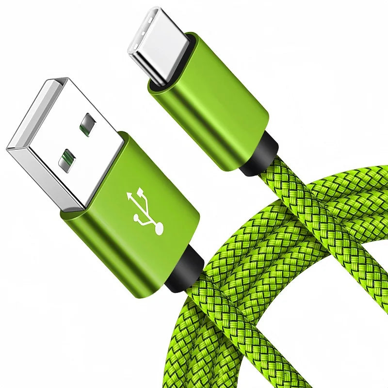 USB-A auf iPhone 15 Nylon geflochtenes Kabel, Schnellladekabel für Huawei Samsung Galaxy S22 Android Handy Ladekabel Zubehör