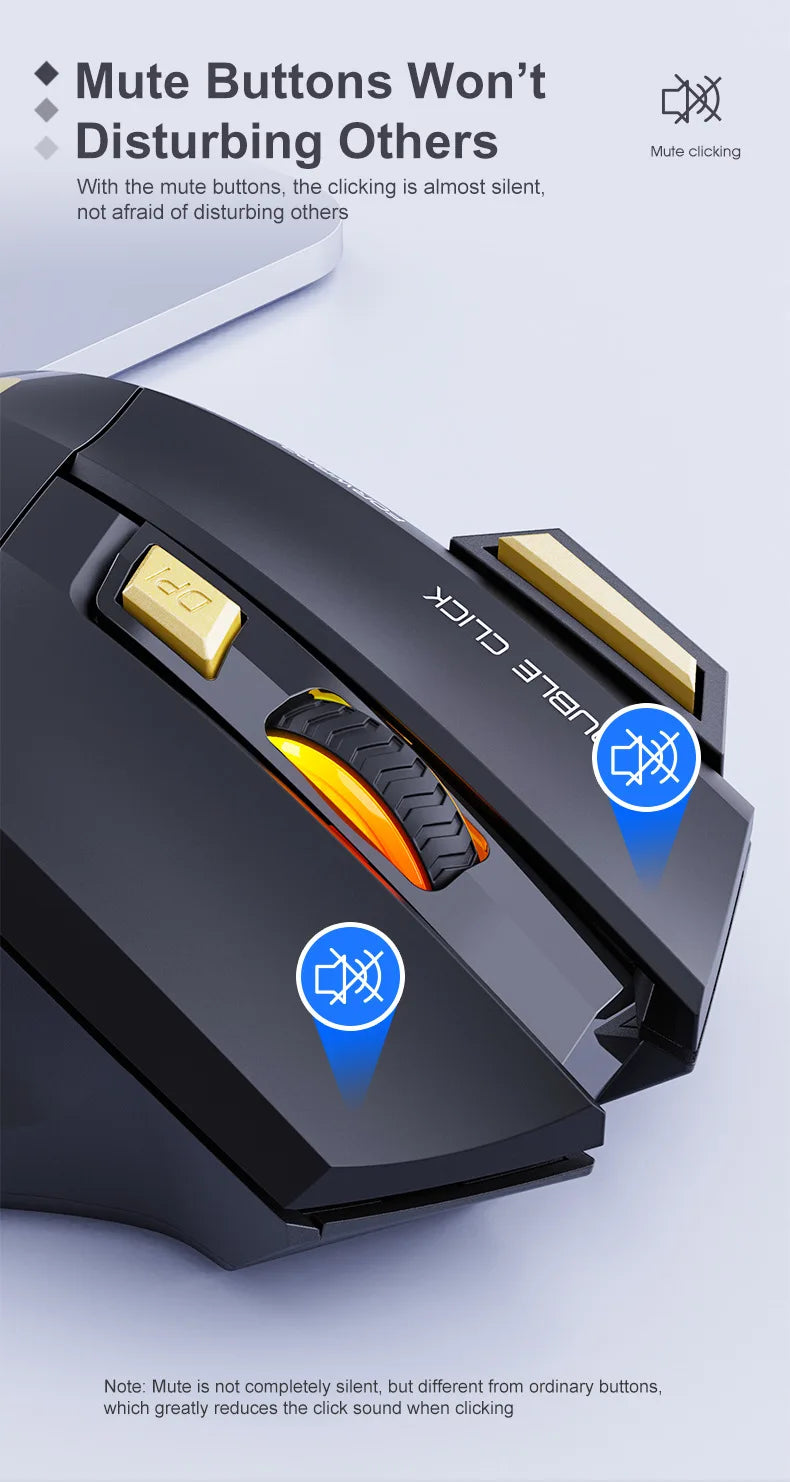UTHAI GW-X7 Laptop Zubehör 7-Tasten Double Tap Free 2.4G Silent Wiederaufladbare Bunte Atmende Licht Drahtlose Gaming Maus