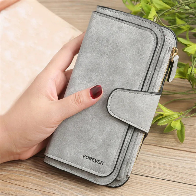 Damen-Leder-Geldbörse, hochwertiges Damen-Clutch, Lady Purses, große Kapazität, Wallets, Carteira Feminina, 5 Auswahlmöglichkeiten