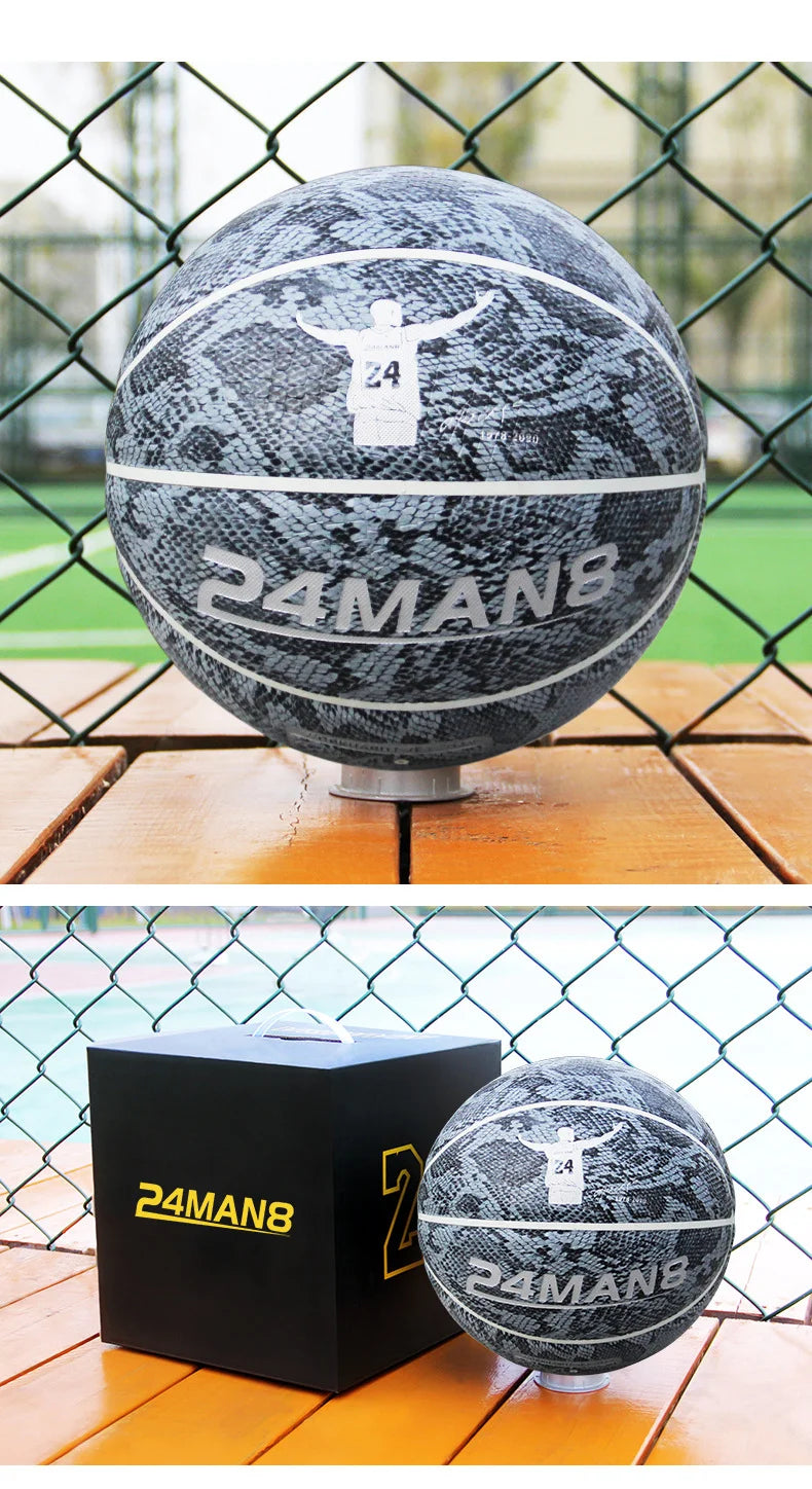 Ballon de basket silencieux taille 7# Dribble intérieur en mousse sans air rainurée Ballon de basket silencieux Dribble extérieur Entraînement Ballon Kobe Cadeau