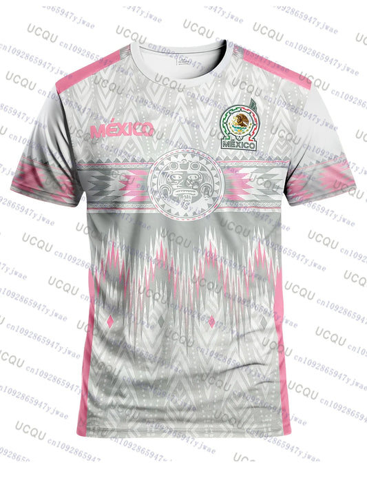 Mexico Special Youth Football Jersey Men's Women Casual Sports Breathable Sport Top for Competition Training Autumn Daily Wear