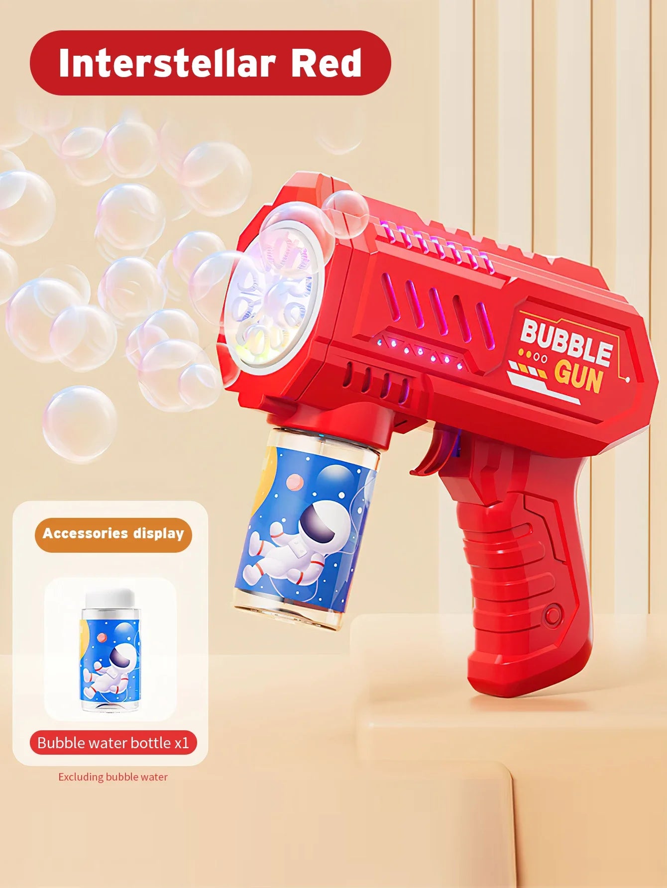 Vollautomatische Blasenpistole Raketen-Blasenmaschine Automatischer Gebläse mit Blasenflüssigkeit Spielzeug für Kinder Strand Outdoor-Blasengeschenke